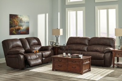 Zavier Glider Reclining Loveseat with Console | Ashley Furniture HomeStore