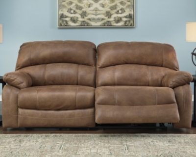 Zavier Reclining Sofa, Saddle, large