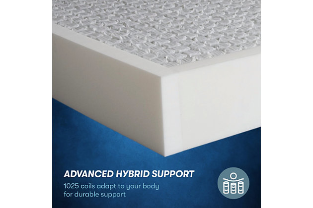 The Serta Arctic Premier Hybrid mattress is the perfect combination of all-night cooling and individualized support. Powered by Serta’s exclusive Reactex® technology, a unique three-part cooling system that pulls heat away from your body and deep into the mattress, so you sleep cool all night long. Underneath layers of premium memory foam, a layer of 2000 individual micro coils, and an advanced coil system work together to gently embrace and support every curve of your body. Reactex® System: Serta’s exclusive Reactex® System consists of three layers of cooling technology. Each cooling layer has more cooling capacity than the previous layer, so heat is pulled away from your body and deeper into the mattress. The result is cool, comfortable sleep all night long | Deep Reaction® Max Gel Memory Foam: This highly-dense memory foam has both cushioning and conforming qualities for comfortable deep-down support | CustomFit™ HD Memory Foam: Premium, high density memory foam conforms to your body for comfortable support all night long | Serta® Micro Hybrid Coil™: This is a unique layer of micro-coils designed to work in sync with the memory foam layers around it. As you lie down, these coils closely react to every contour of your body, aiding the transition between relaxing comfort and all-night support | 1025 Hybrid Support™ System with BestEdge® Foam Encasement: In this advanced innerspring system, individually wrapped coils work independently to conform to every curve of your body and provide durable support | If the cover has a zipper, DO NOT UNZIP. This is not intended to be removed. Warranty void if outer cover is unzipped any amount and/or removed | State recycling fee may apply | Made in the USA
