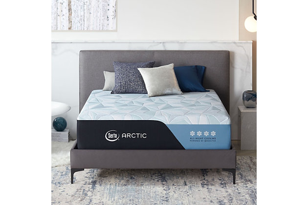 The Serta Arctic Premier mattress is the perfect combination of all-night cooling and individualized support. Powered by Serta’s exclusive Reactex® technology, a unique three-part cooling system that pulls heat away from your body and deep into the mattress, so you sleep cool all night long. The cooling technology is paired with layers of premium, high density memory foam that conform to your body and provide firmer support. The result is all-night cooling with the support your body needs.  Reactex® System: Serta’s exclusive Reactex® System consists of three layers of cooling technology. Each cooling layer has more cooling capacity than the previous layer, so heat is pulled away from your body and deeper into the mattress. The result is cool, comfortable sleep all night long | Peak Support™ Ultra HD Memory Foam: Premium, ultra-high-density memory foam provides steady support, so you don’t sink too far into your mattress | CustomFit™ HD Memory Foam: Premium, high density memory foam conforms to your body for comfortable support all night long | Serta® Balanced Support Foam: Balanced Support Foam is used to strike the ideal balance of cushioning and support, no matter how firm or plush you prefer your mattress | Serta® Foam Core: The Serta® Foam Core provides durable support for any sleep position. With consistent support from edge to edge, you'll be comfortably supported all night long | If the cover has a zipper, DO NOT UNZIP. This is not intended to be removed. Warranty void if outer cover is unzipped any amount and/or removed | State recycling fee may apply | Made in the USA