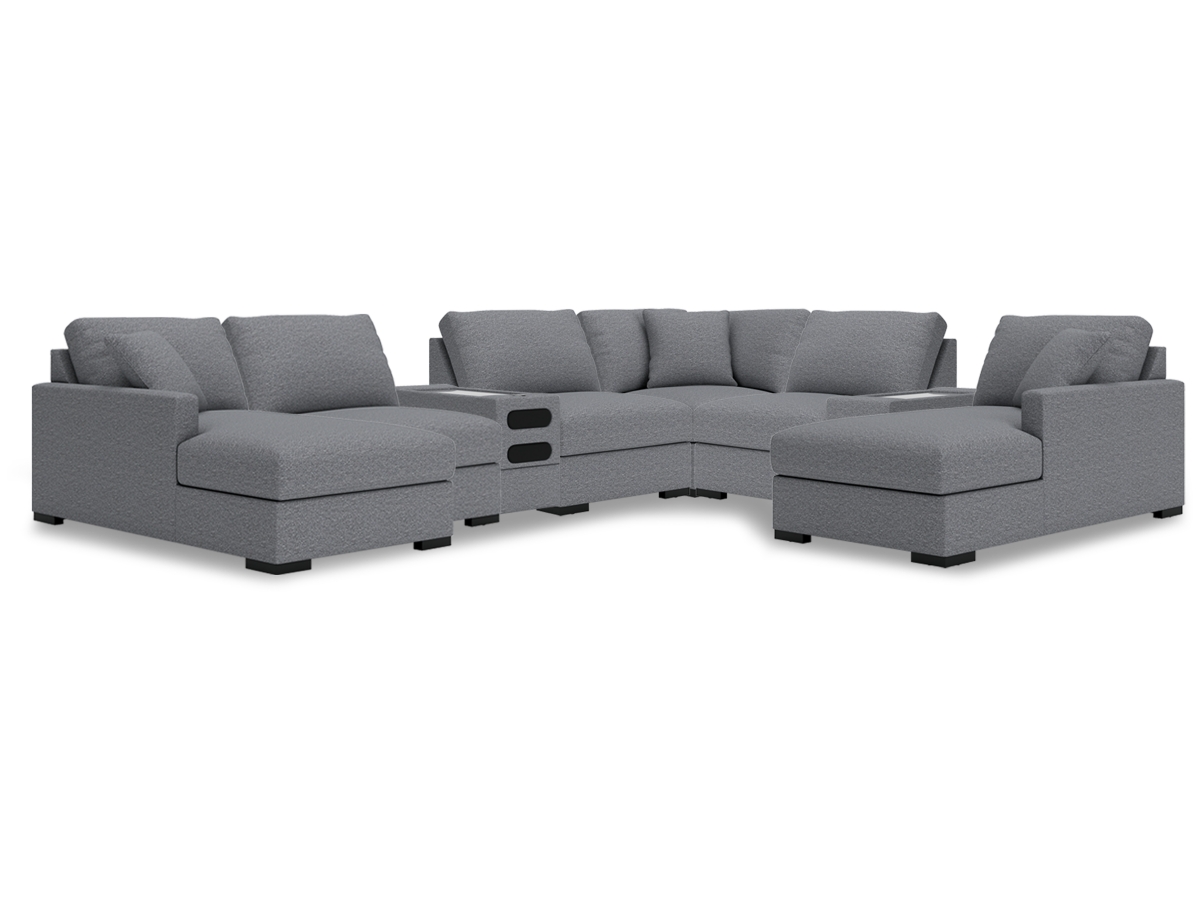 Modmax 8 Piece Modular Sectional with Audio and Storage Consoles Modmax 8 Piece Modular Sectional with Audio and Storage Consoles