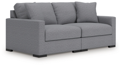Omaha by Ashley 2-Piece Sectional Loveseat, Salt and Pepper, large