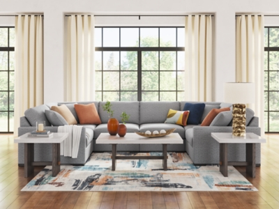 Omaha by Ashley 6-Piece Sectional, Salt and Pepper, rollover