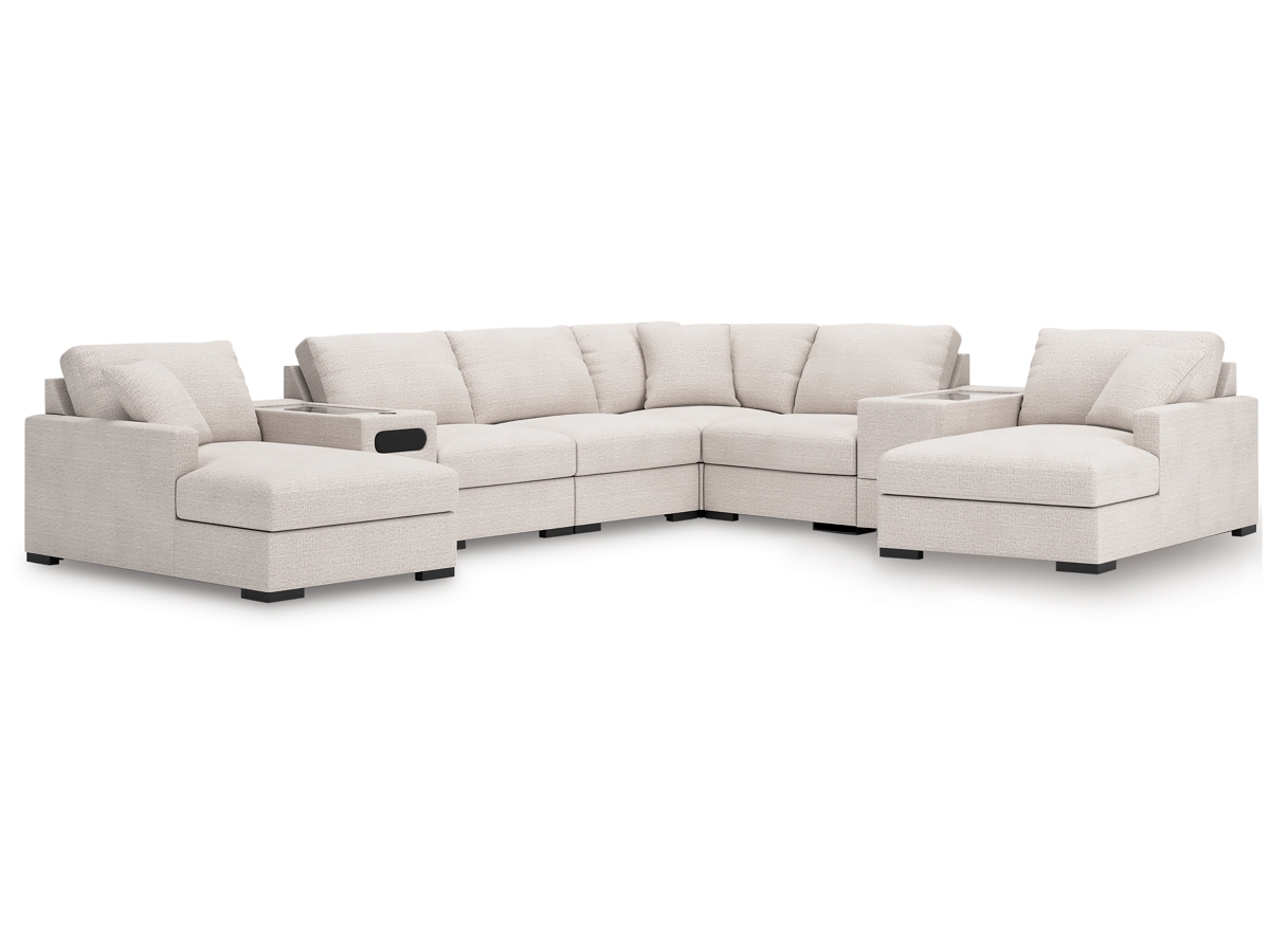 Modmax 8 Piece Modular Sectional with Audio and Storage Consoles Modmax 8 Piece Modular Sectional with Audio and Storage Consoles