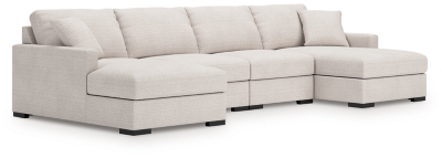 Omaha by Ashley 4-Piece Sectional with Chaise, Stone, large