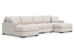 Omaha by Ashley 4-Piece Modular Next-Gen Nuvella™ Performance Fabric Sectional with Double Chaise