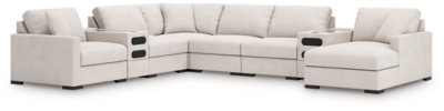 Omaha by Ashley 8-Piece Sectional with Audio System and Chaise, Stone, large