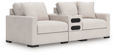 Omaha by Ashley 3-Piece Sectional Loveseat with Audio System, Stone, large