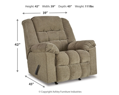 Kegler Recliner Dimensions