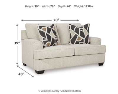 Heartcort Loveseat Dimensions