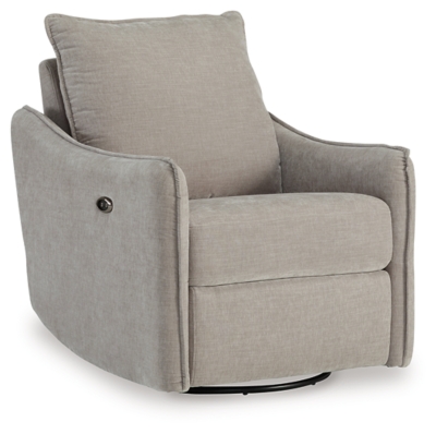 McBurg Swivel Power Recliner, Taupe, large