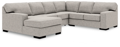 Ashlor Nuvella® 4-Piece Sectional with Chaise, Slate, large
