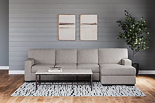 Ashlor Nuvella® 3-Piece Sectional with Chaise, Slate, rollover