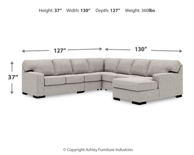 Ashlor slate outlet sectional