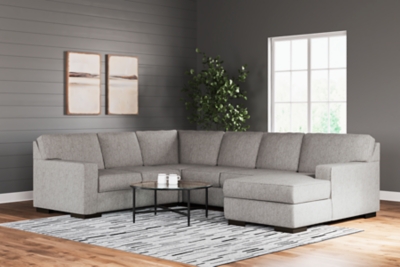 Ashlor Nuvella® 4-Piece Sectional with Chaise, Slate, large