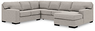 Ashlor Nuvella® 4-Piece Sectional with Chaise, Slate, large
