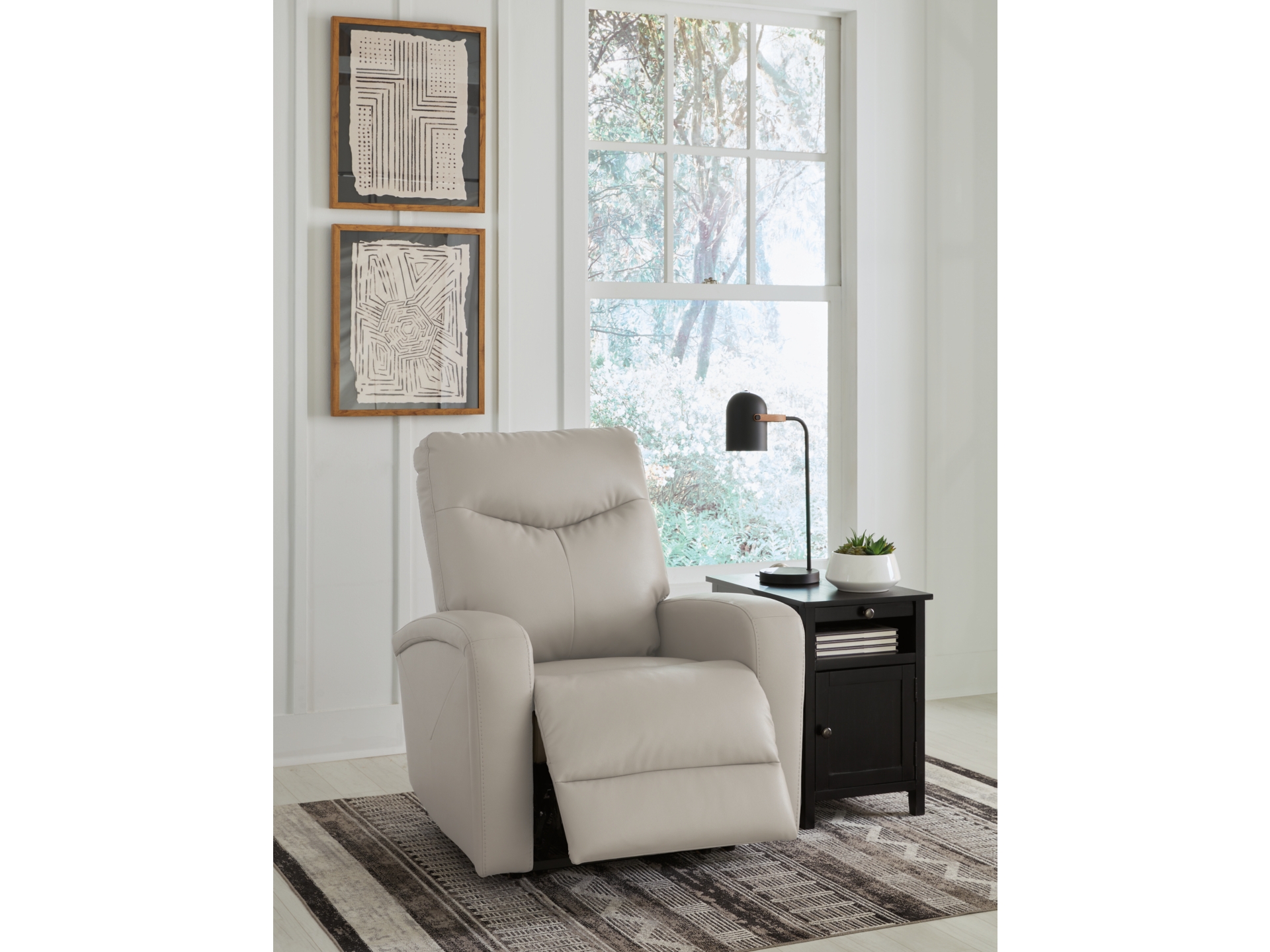 Ryversans Dual Power Recliner Dove Gray