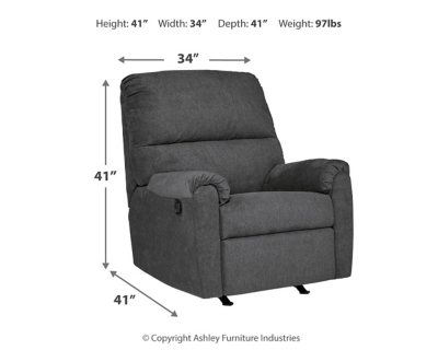 Miravel Recliner, Gunmetal, large