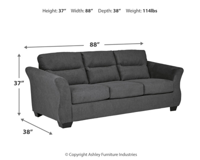 Miravel Sofa, Gunmetal, large