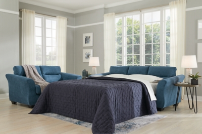 Miravel Queen Sofa Sleeper, Indigo, rollover