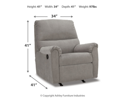 Miravel Recliner, Slate, large