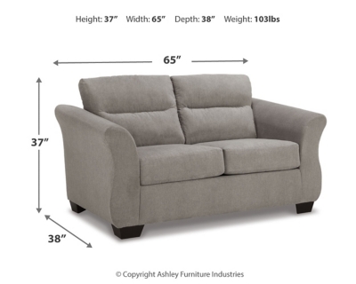 Miravel Loveseat, Slate, large