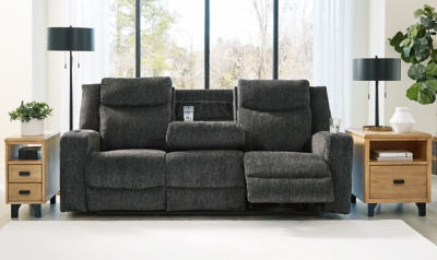 Martinglenn Power Reclining Sofa with Drop Down Table, , rollover