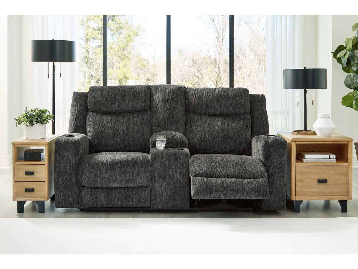 Martinglenn Manual Reclining Loveseat with Console | Ashley