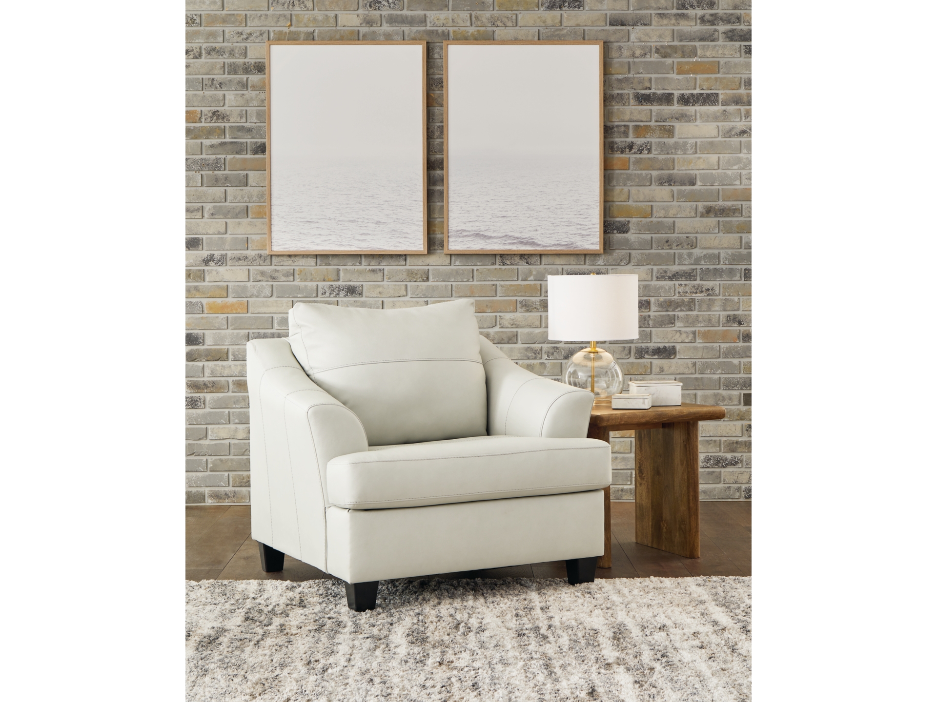 Image 2 of Genoa Leather Sofa Coconut 