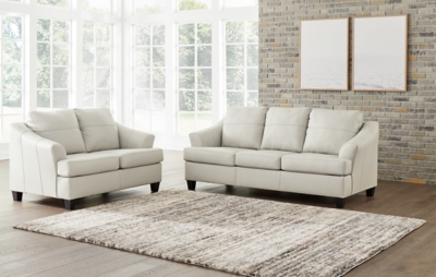 Genoa Sofa and Loveseat, Coconut, rollover