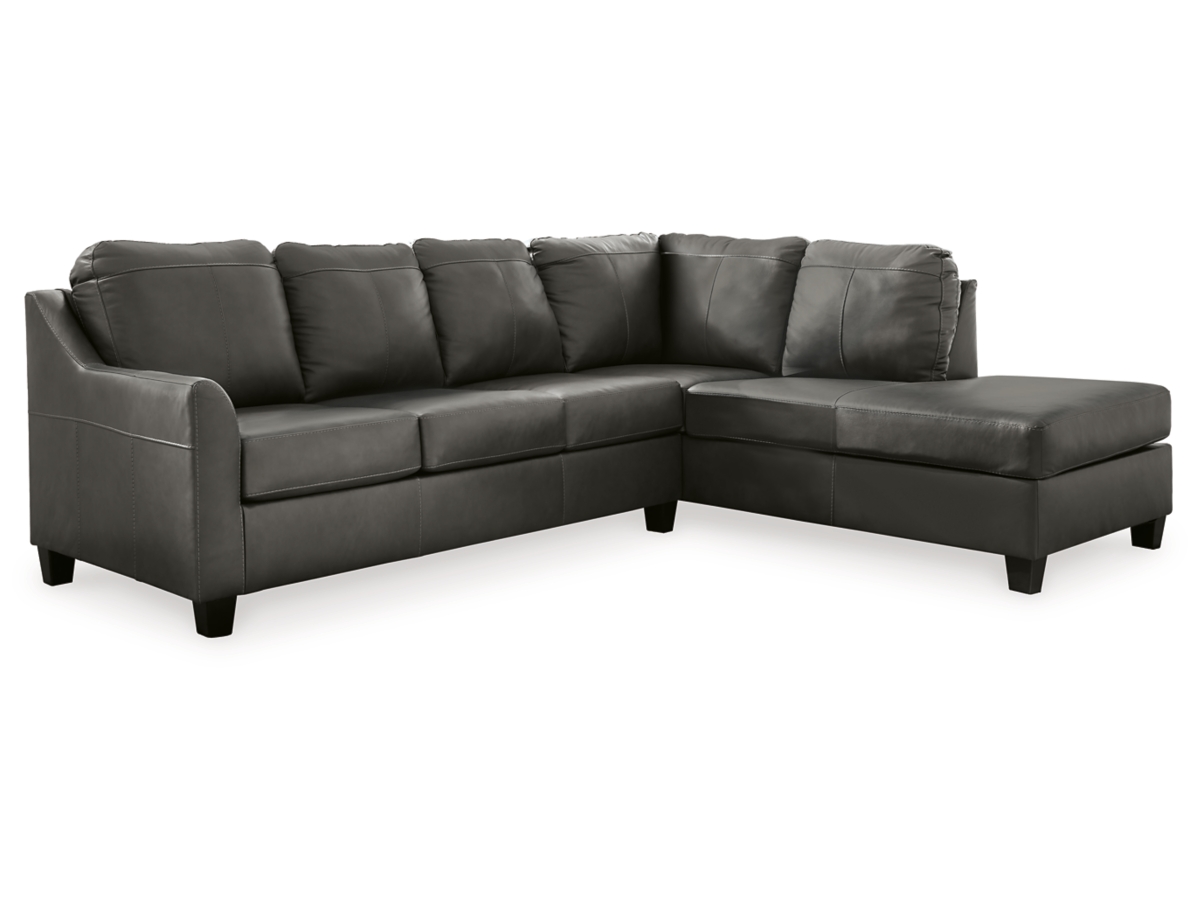Valderno 2-Piece Leather Sectional with Chaise