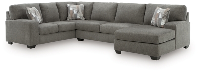 Newellen 3-Piece Sleeper Sectional with Chaise, Greystone, large