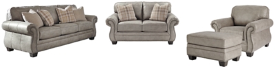 Olsberg Sofa, Loveseat, Chair and Ottoman, Steel