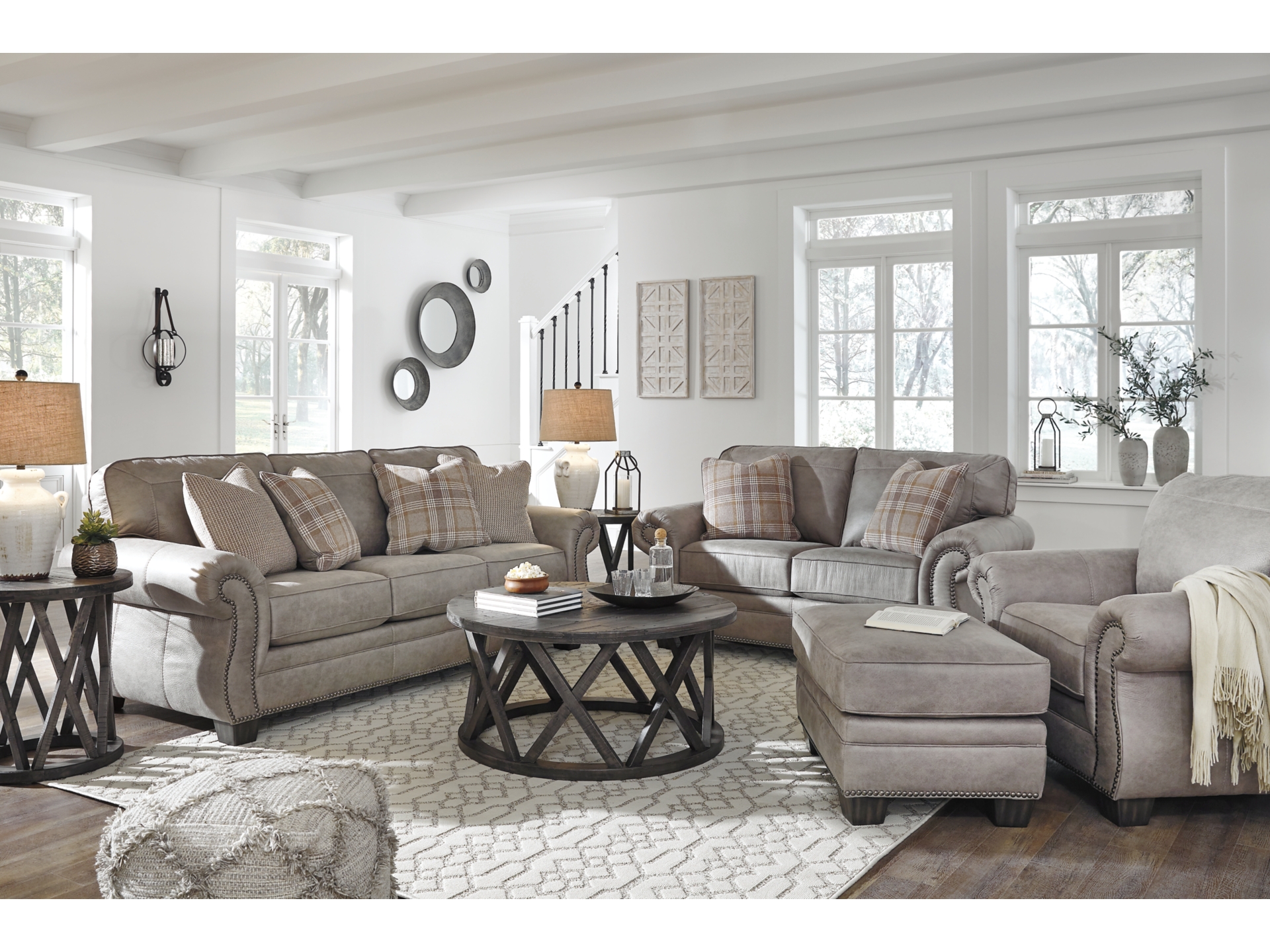 Olsberg Sofa, Loveseat, Chair and Ottoman