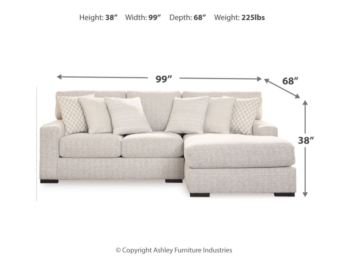 Larce 2-Piece Performance Fabric Sectional with Chaise
