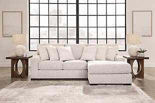 Larce 2-Piece Sectional with Chaise, Stone, rollover