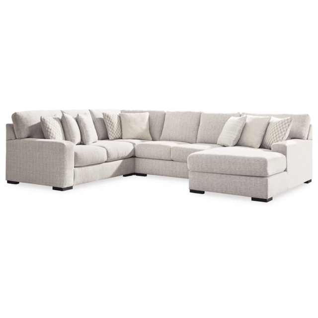 Larce 4-Piece Performance Fabric Sectional with Chaise