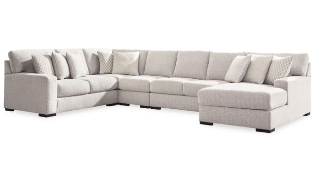 Larce 5-Piece Performance Fabric Sectional with Chaise