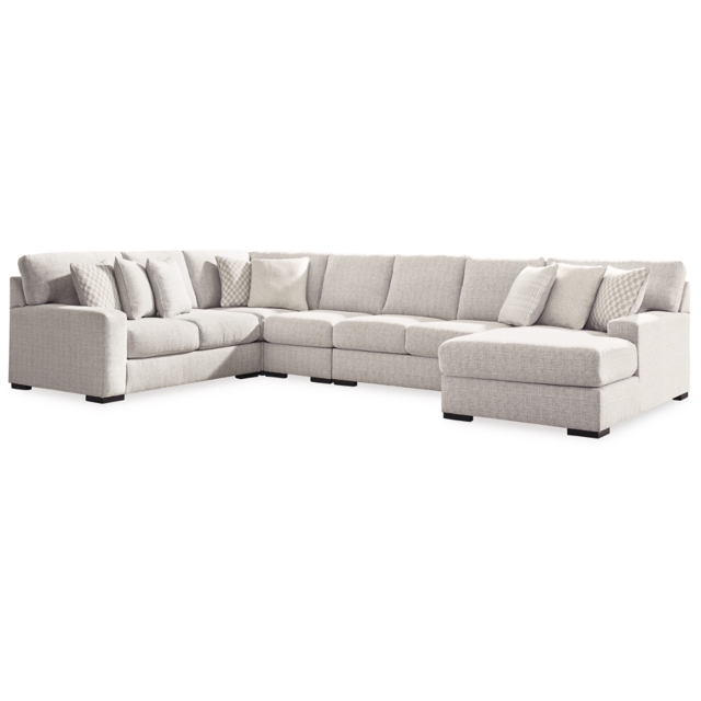 Larce 5-Piece Performance Fabric Sectional with Chaise