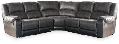 Nantahala 5-Piece Reclining Sectional, Slate, large