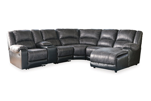 Nantahala 6 Piece Reclining Sectional With Chaise Ashley