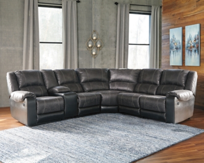 Nantahala 6-Piece Reclining Sectional, Slate, rollover