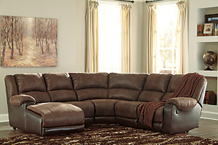 Nantahala 5-Piece Reclining Sectional with Chaise, , rollover