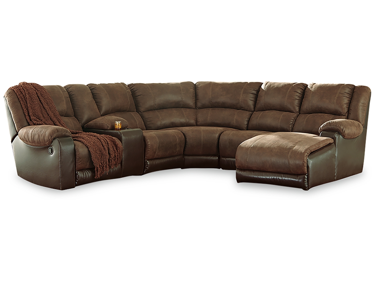 Nantahala 6 Piece Manual Reclining Sectional with Chaise Ashley