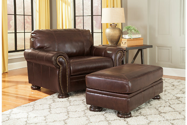 Banner Oversized Chair Ottoman Ashley, Large Living Room Chairs With Ottoman