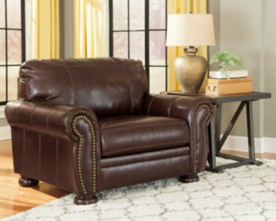 Featured image of post Oversized Leather Chair And Ottoman Clearance : The reclining chair and matching stationary ottoman are upholstered in bonded leather for top quality and lasting comfort.