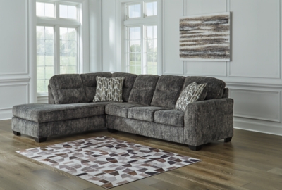 50504S1 Lonoke 2-Piece Sectional with Chaise, Gunmetal sku 50504S1