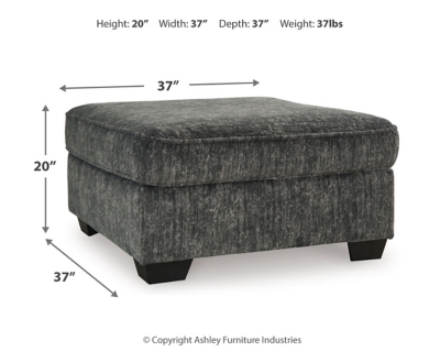 Lonoke Oversized Accent Ottoman, Gunmetal, large