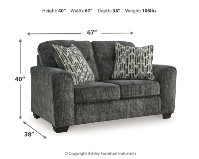 Lonoke Loveseat, Gunmetal, large