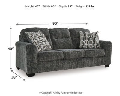 Lonoke Sofa, Gunmetal, large